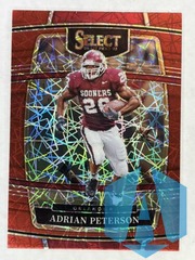 2022 Panini Select Draft Picks Adrian Peterson #65 Red Laser Prizm